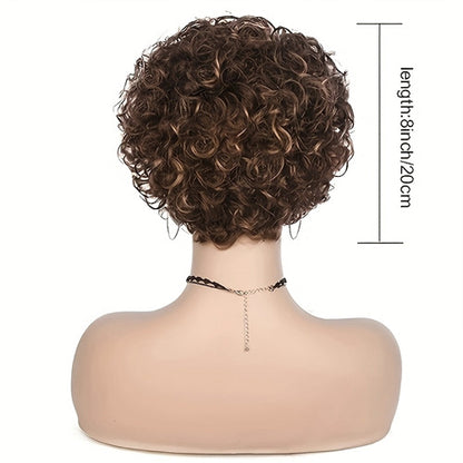 Short And Loose Curly Hair, Non-toxic Wig, Elastic Curly Hair, Curly Bangs,  Full Mechanism, Suitable For The Whole Scene - DropOnline.co