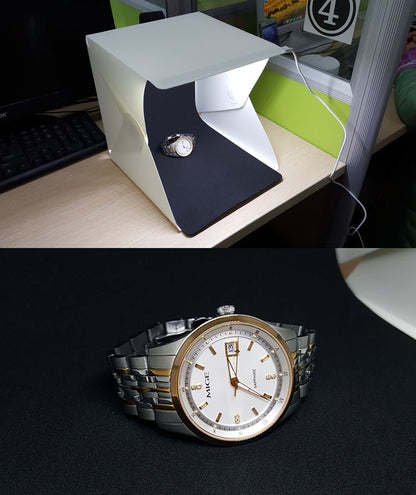 Mini LED folding studio soft light photo lamp small portable photo box - DropOnline.co