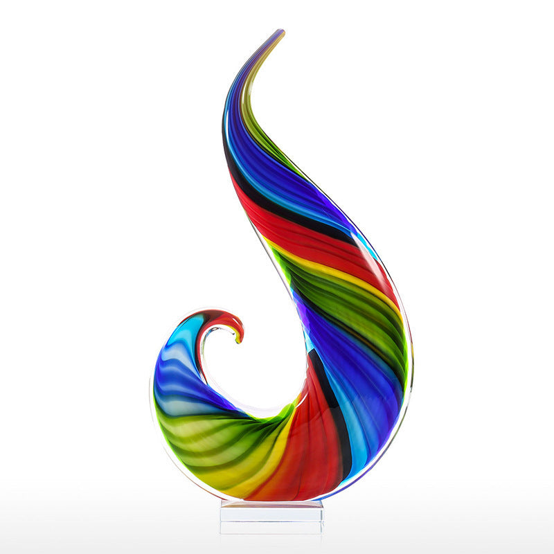 Premium Rainbow Glass Home Decoration - Light Luxury Blown Glass Ornament