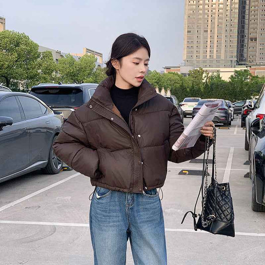 Women's New Short Jacket With Stand-up Collar For Petite