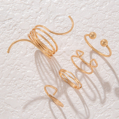 European And American Ins Cool Style Simple Retro Trendy Wave Open Ring - DropOnline.co