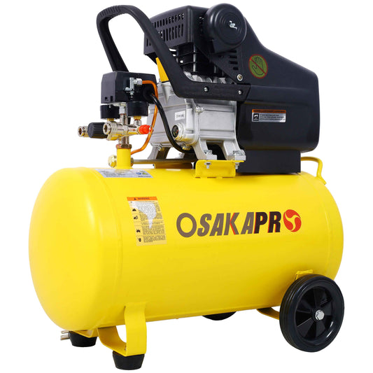 4.5HP Portable 13 Gallons Oil-Lubricated Air Compressor Tank Ultra Quiet Horizontal Tank Adjustable Pressure With Built-in Wheel