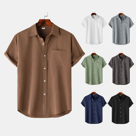Men's Premium Linen Shirt - Breathable Long Sleeve Design