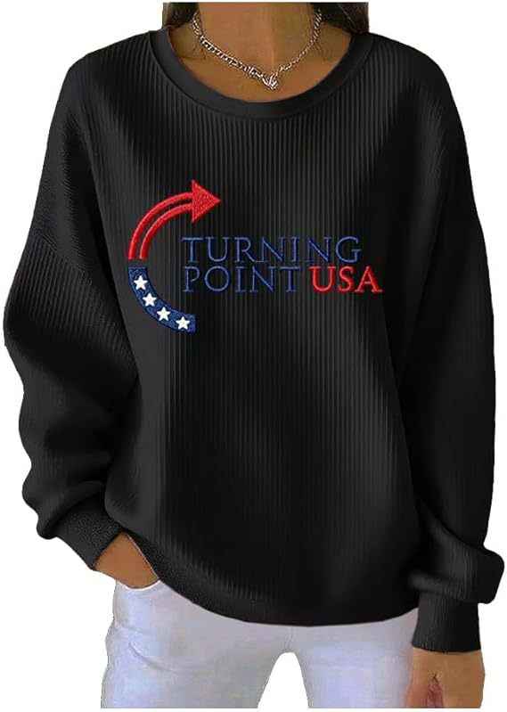 Trendy Women's Round Neck Pullover Sweatshirt