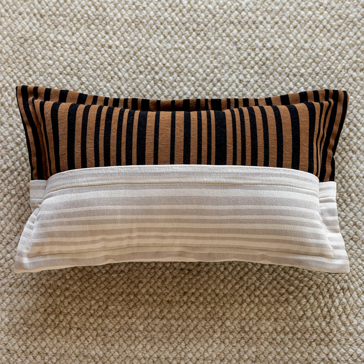Leather Braid Decorative Pillow - Artisan Crafted Accent Cushion