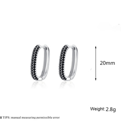 French-style Black Zircon Earrings - DropOnline.co