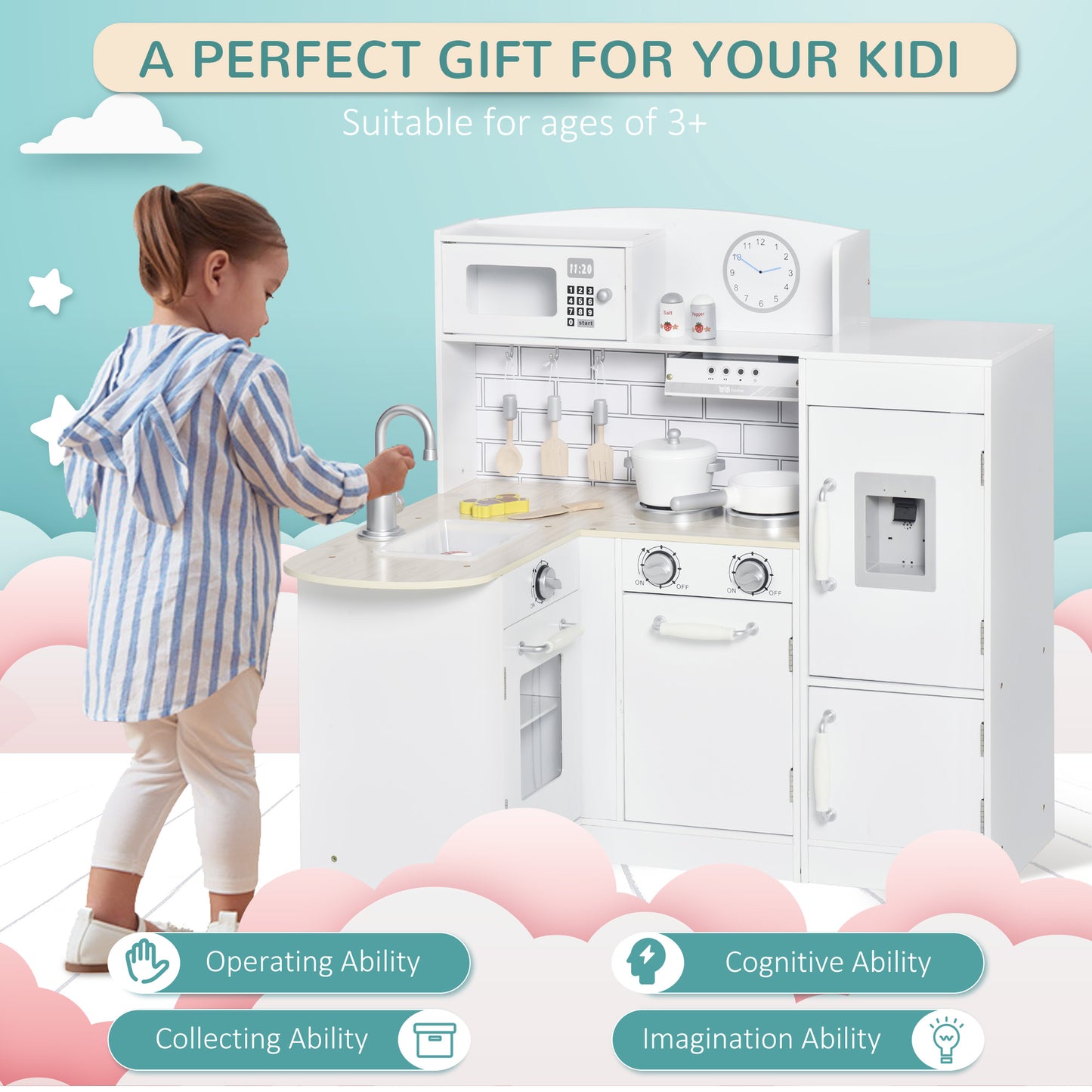 Corner Kids Kitchen Playset