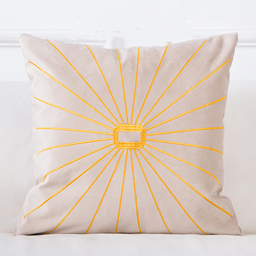 Golden Sofa Pillow Office Car Lumbar Cushion