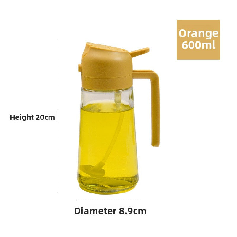 Dual-Function Glass Oil Bottle - Spray & Pour Kitchen Dispenser