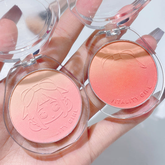 Gradient Blush Collection - Matte Shimmer Blush White Peach Milk Tea Shades