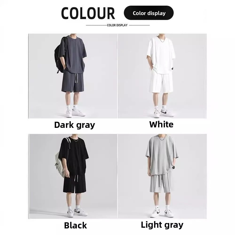 Men's Ice Silk T-Shirt - Cooling Short Sleeve Summer Shirt
