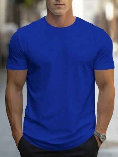 Men's Quick-Drying Breathable Sports T-Shirt - Round Neck Short Sleeve Athletic Tee
