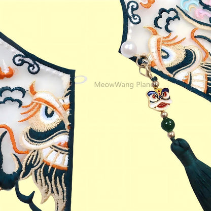 Handmade Chinese Embroidered Pet Shawl Hanfu Style Cloud Shoulder Bib Neck Wrap For Cats Small Dogs Elegant Pet Scarf - DropOnline.co