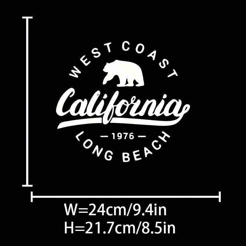 Men's California Style Heat Transfer T-Shirt - Washable Graphic Tee