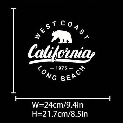 Men's California Style Heat Transfer T-Shirt - Washable Graphic Tee