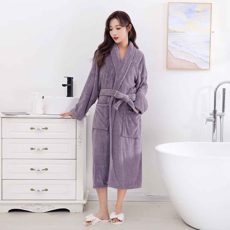 Coral Fleece Bath Towel Plus-sized Water-absorbing Quick-drying