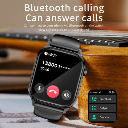 G93 New Smart Watch Men Women 1.85'' Square Screen Sports Waterproof BT Call Heart Rate Tracker Clock Men SmartWatch - DropOnline.co