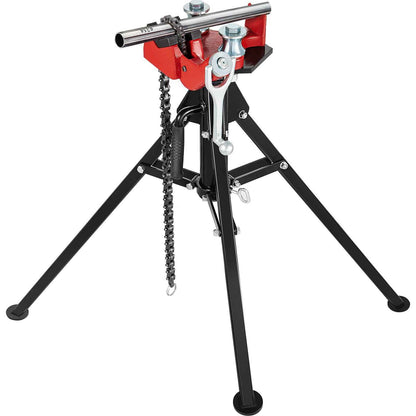 Tripod Pipe Chain Vise, 1-8 -5  Pipe Capacity, 36.4in Length Chain Vise Stand With Portable Folding Steel Legs, For Grabbing, Supporting And Bending Pipes In Factory, Workshop And Home