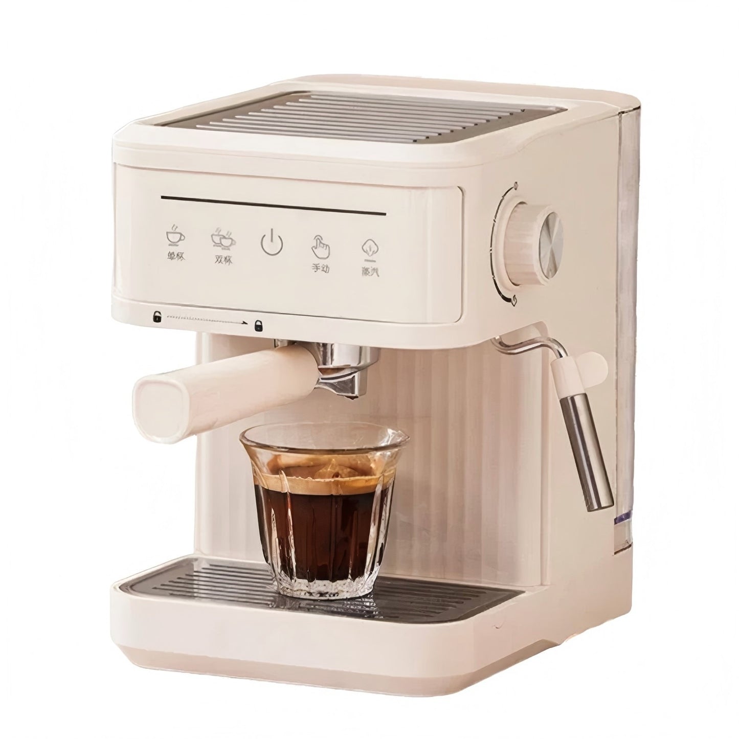 Italian Semi-Automatic Espresso Machine - Compact Home Coffee Maker