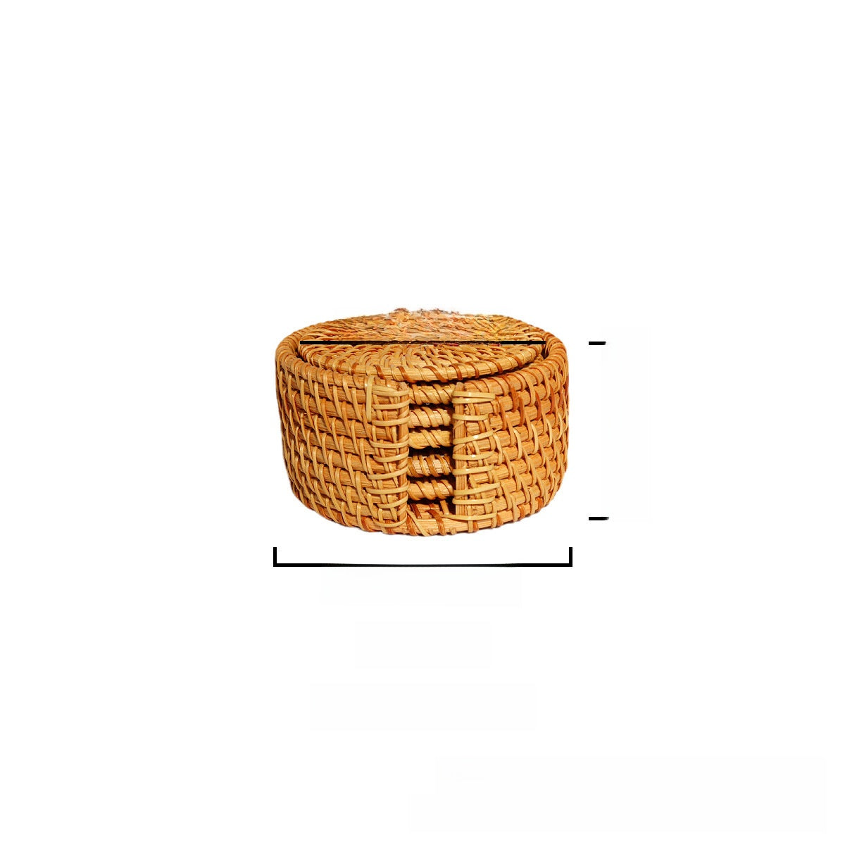 Eco-Friendly Woven Coasters - Natural Autumn Vine Material Set