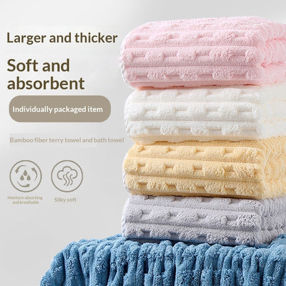 Thickened And Oversized Towel For Face Wash Coral Velvet