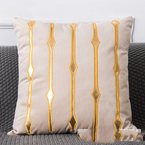 Golden Sofa Pillow Office Car Lumbar Cushion