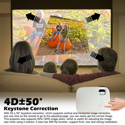 4K True 1080P High-definition Projector C55 White US - DropOnline.co