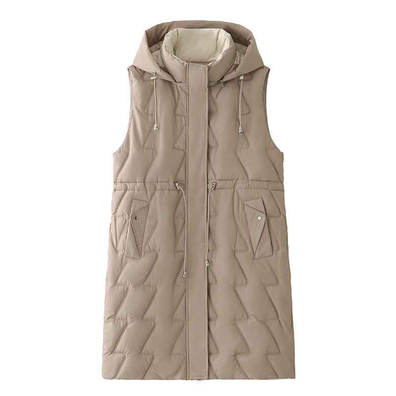 Loose Hat Warm Down Cotton Vest Women