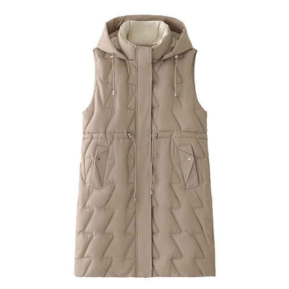 Loose Hat Warm Down Cotton Vest Women