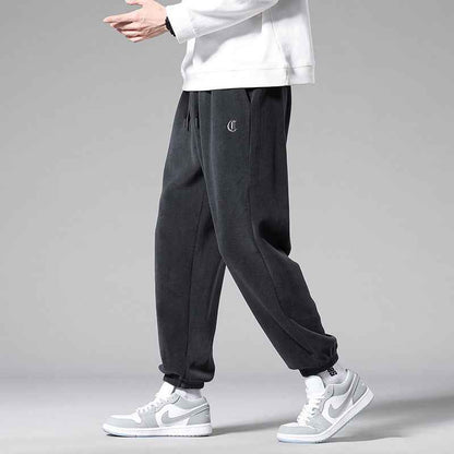 Loose Fleece-lined Thick Sweatpants Casual Pants For Men