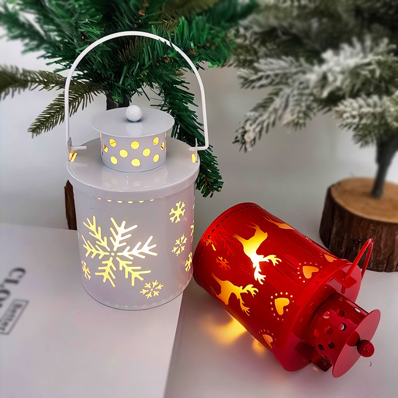 Christmas LED Candle Lantern - Nordic Style Electronic Wind Light Holiday Decoration