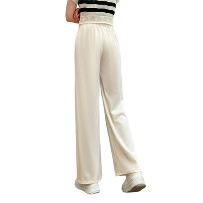 New Loose Slim Versatile Fashionable Herringbone Wide-leg Pants For Women