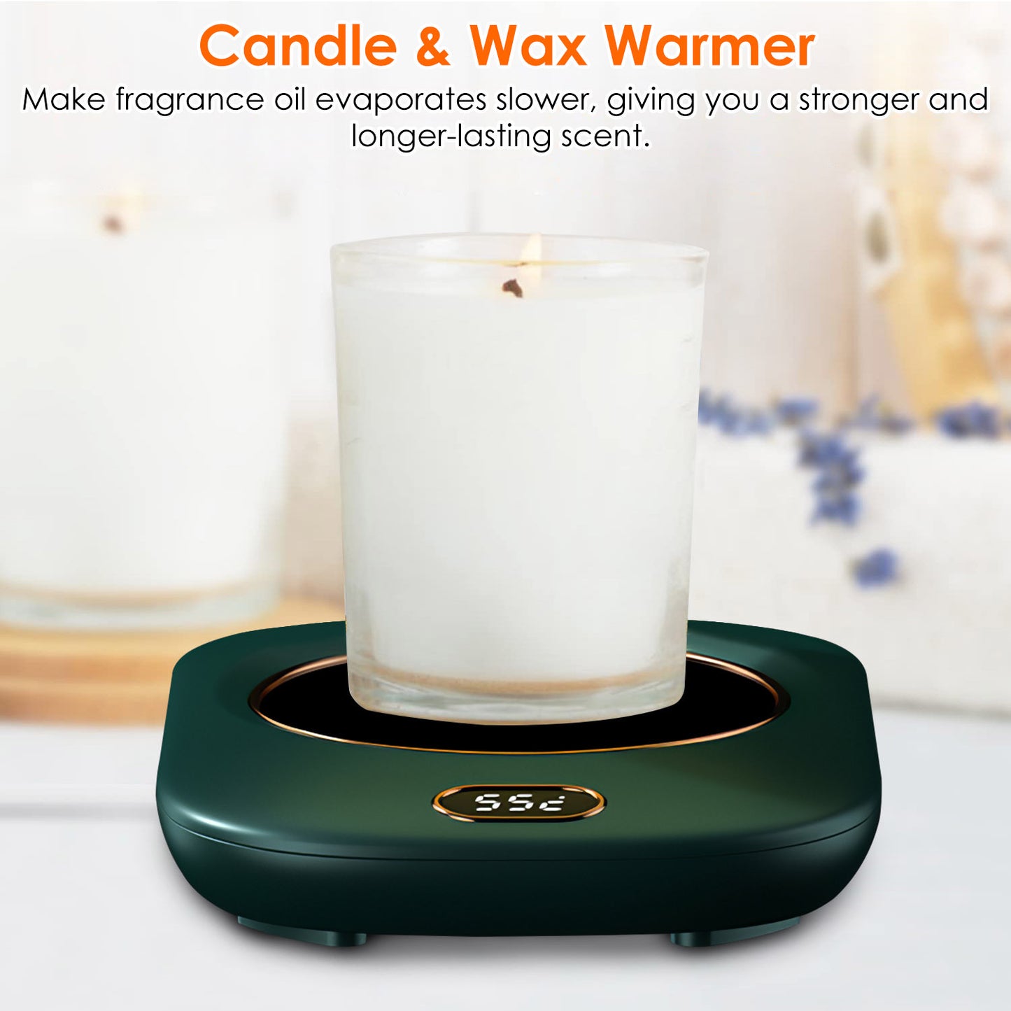USB Coffee Mug Warmer - 3 Temperature Settings with Auto Shut-Off for Office & Home