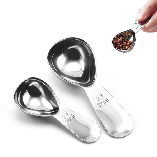 Professional Stainless Steel Coffee Measuring Spoon - 15ml Precision Scoop for Coffee Beans & Baking