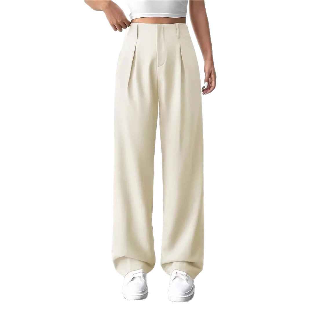 Ladies' High-waisted Slim-fit Suit Pants Wide-leg Floor-dragging Pants