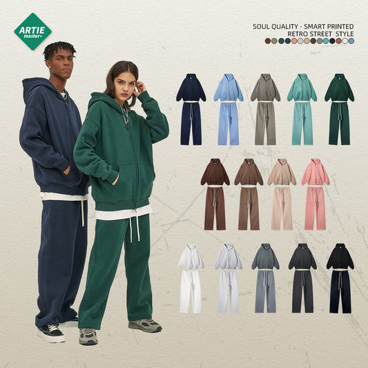 Men's Premium Zippered Hoodie - Comfortable Full-Zip Sweatshirt with Adjustable Hood