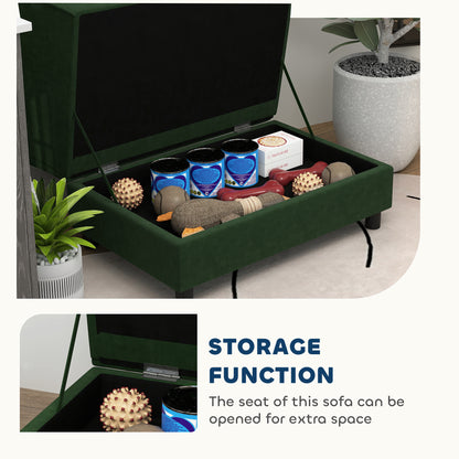 Pet Sofa Bed Couch With Storage, Pet Sofa For Cats And Small Dogs, Green - DropOnline.co