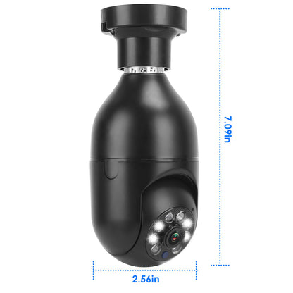 1Pc E27 WiFi Bulb Camera 1080P FHD WiFi IP Pan Tilt Security Surveillance Camera With Two-Way Audio Night Vision Motion Detection Function APP Control - DropOnline.co