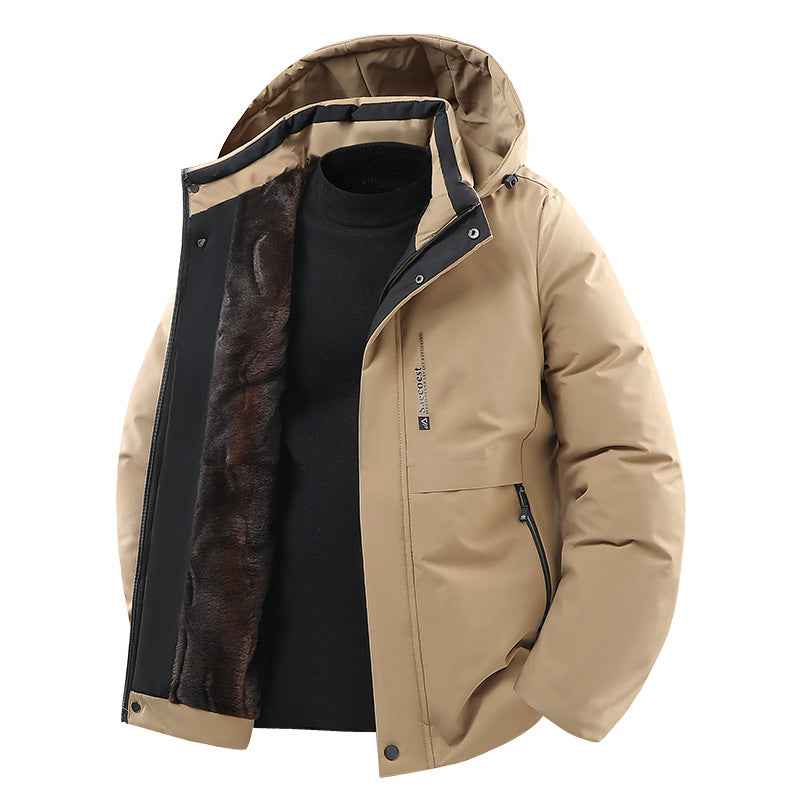 Men's Graphene Warm Thickened Casual Cotton-padded Clothes Coat