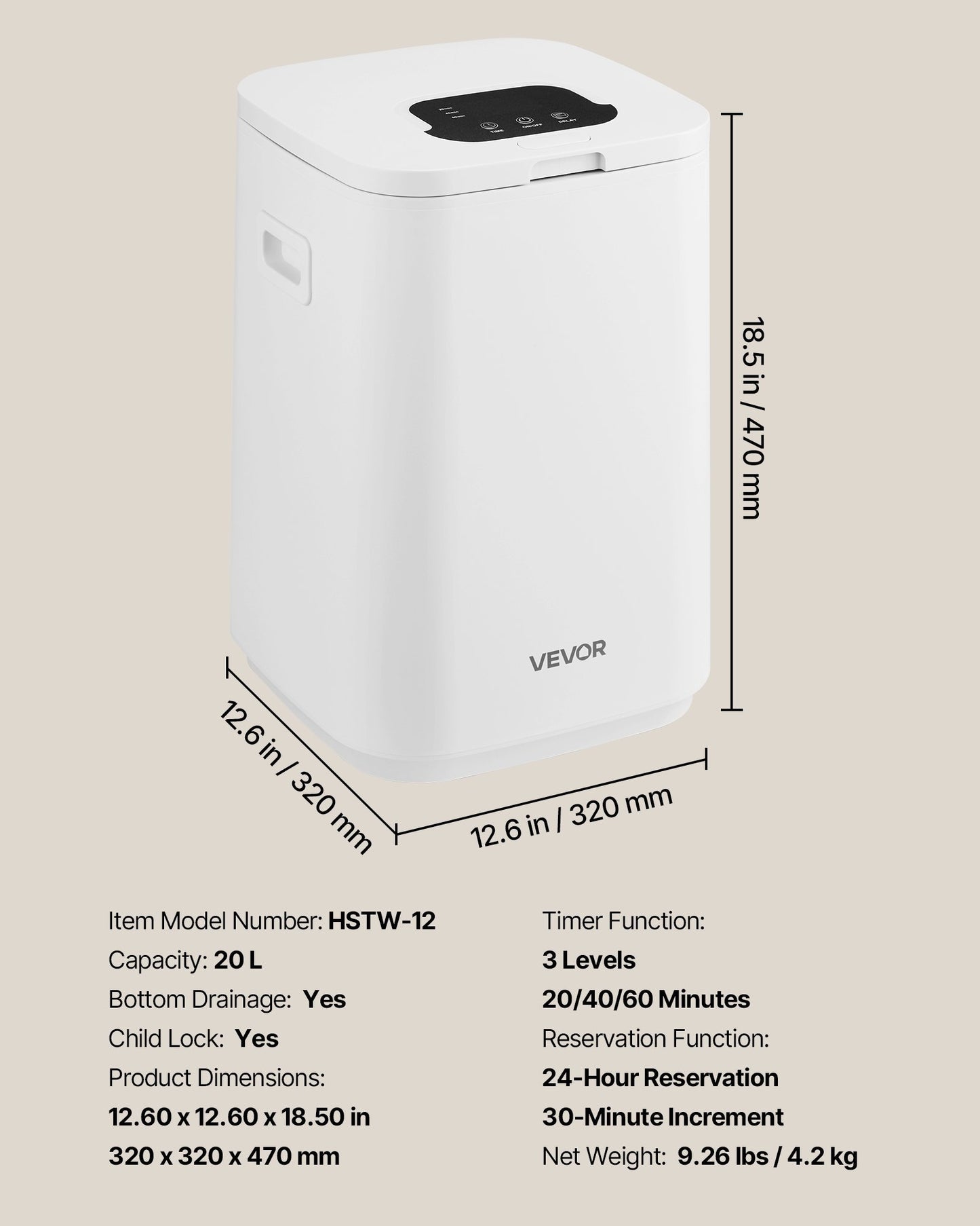 20L Towel Warmer Bucket, Towel Warmer With 24H Delay Timer, Child Lock & Auto Shut Off Towel Heater, LED Display & U-shaped Light, Towel Warmer For Bathroom, Spa, Bathrobes, Blankets, Pajama
