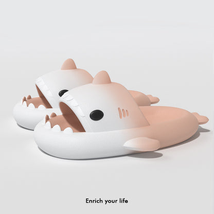 Gradient Shark Slippers Men's Home Bathroom Non-slip - DropOnline.co