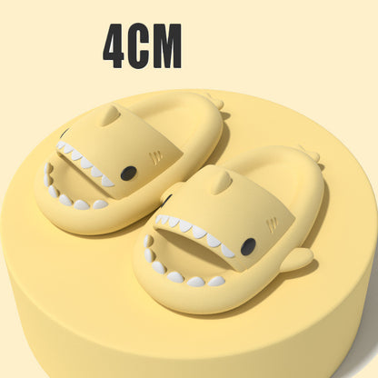 Adult's Slippers Indoor Outdoor Funny Shark Cartoon - DropOnline.co