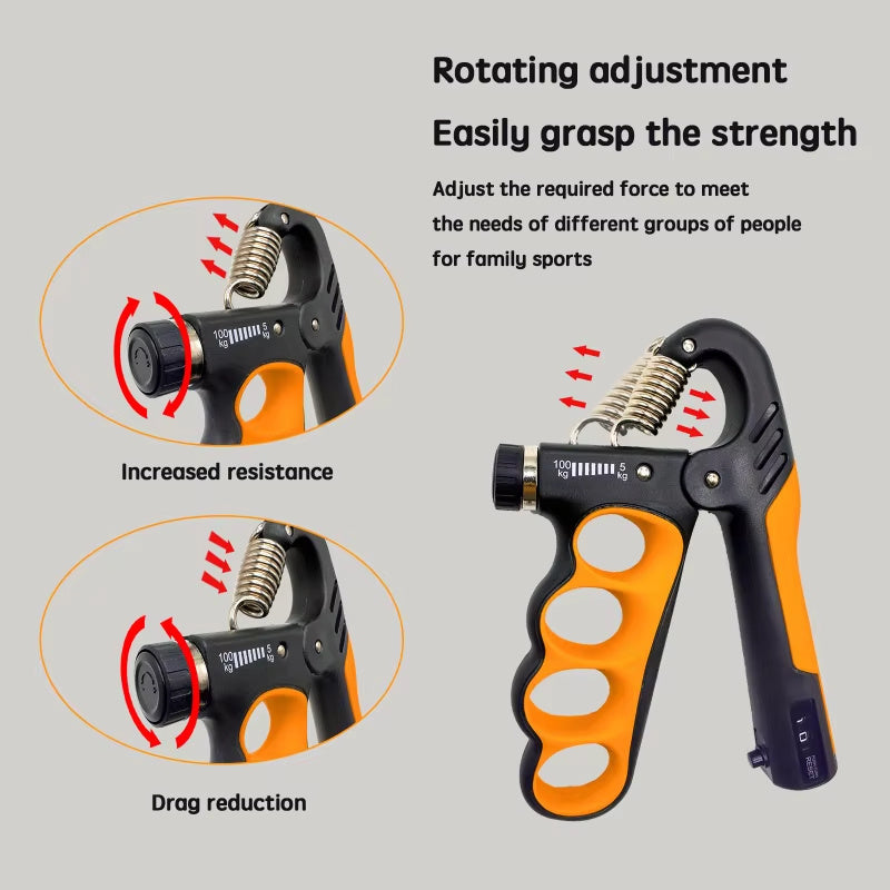 Adjustable Hand Grip Strengthener - 5-100kg Resistance Trainer