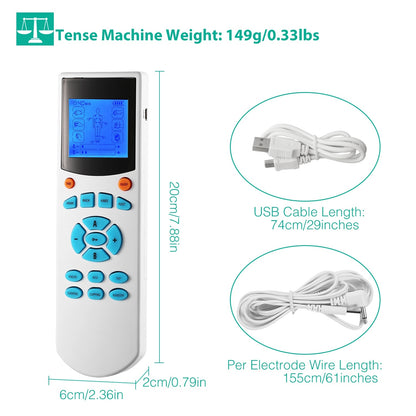1Pc Tens Unit Machine Impulse Massager 10 Modes Pain Relief Body Massager Machine Muscle Stimulator With 4 Outputs And 8 Electrode Pads For Relief Relaxing Fitness - DropOnline.co