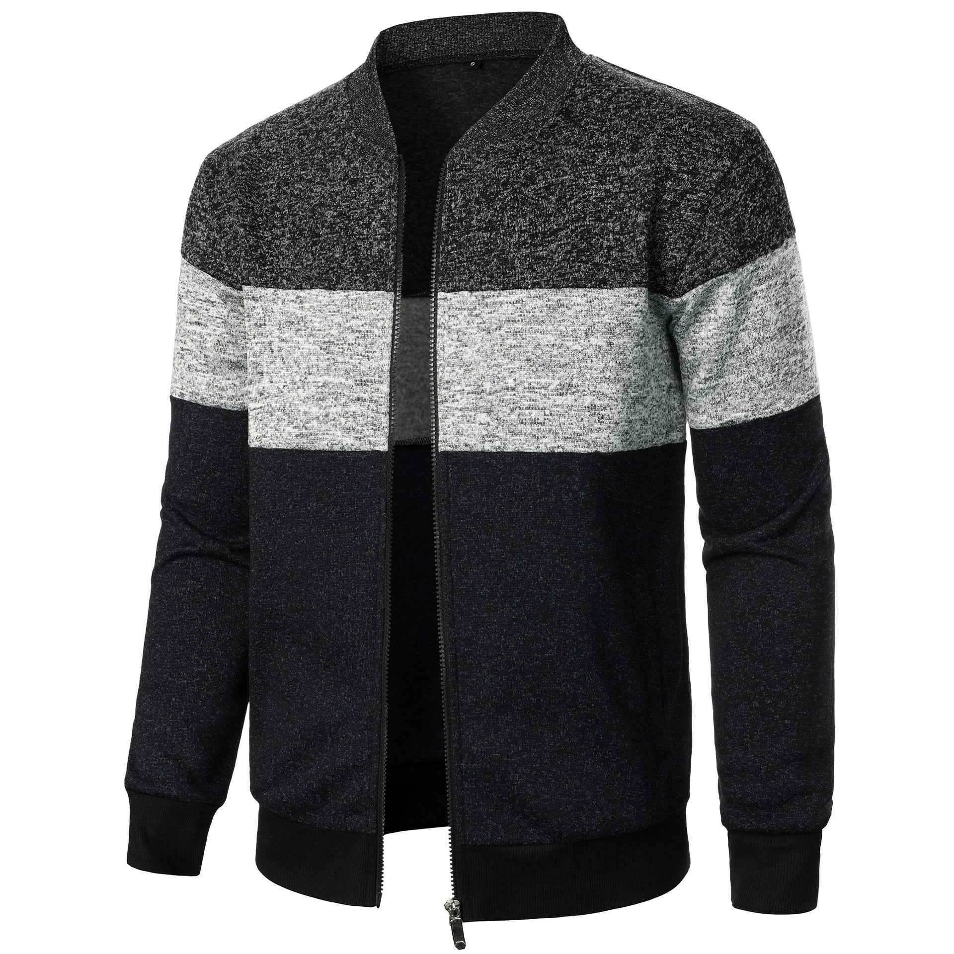Men's Heavyweight Color-block Knit Sweater
