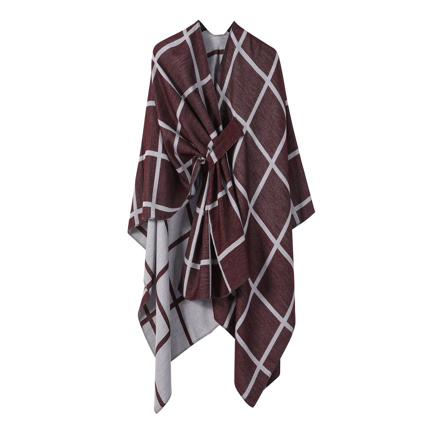 Women's Fashion Gingham Check Warm Scarf - Classic Plaid Winter Wrap