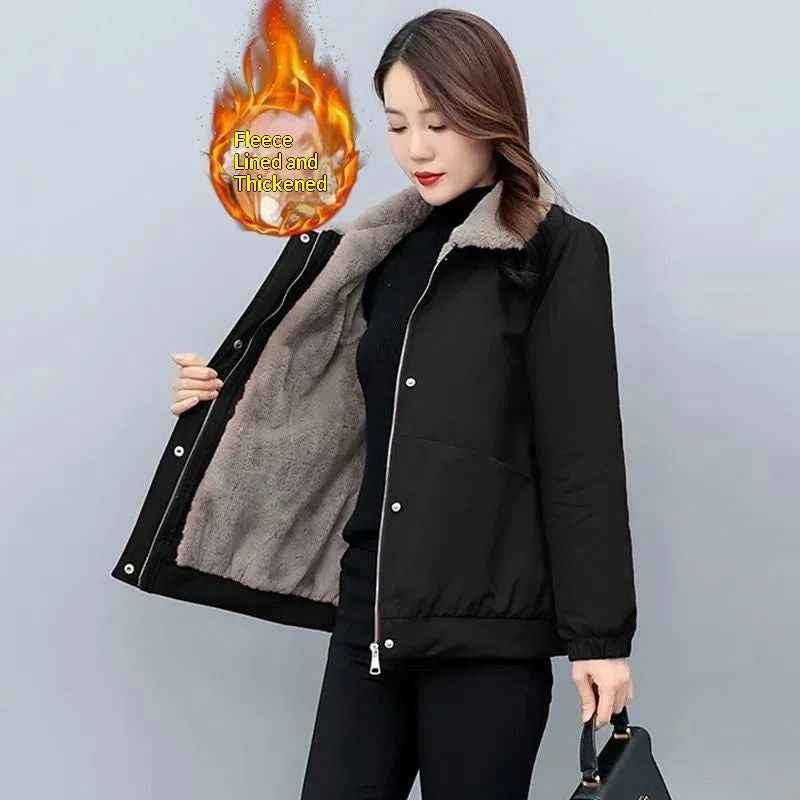 Thickened Versatile Warm Fleece Casual Jacket New Fashion Slim