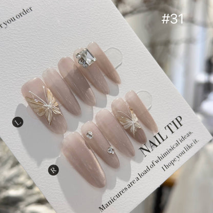 Handmade Long Ice-transparent Hand-painted Three-dimensional Butterfly - DropOnline.co