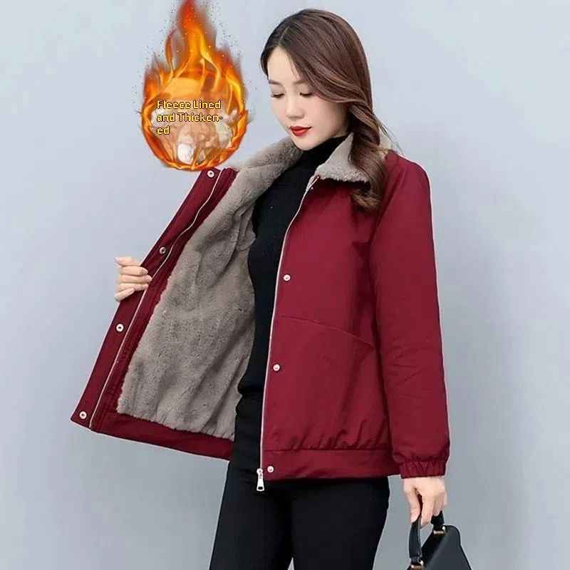 Thickened Versatile Warm Fleece Casual Jacket New Fashion Slim