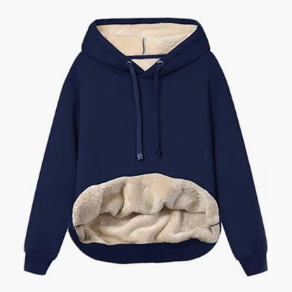 Autumn And Winter Warm Lamb Fleece Pocket Hooded Sports Sweatshirt Jacket For Women - DropOnline.co